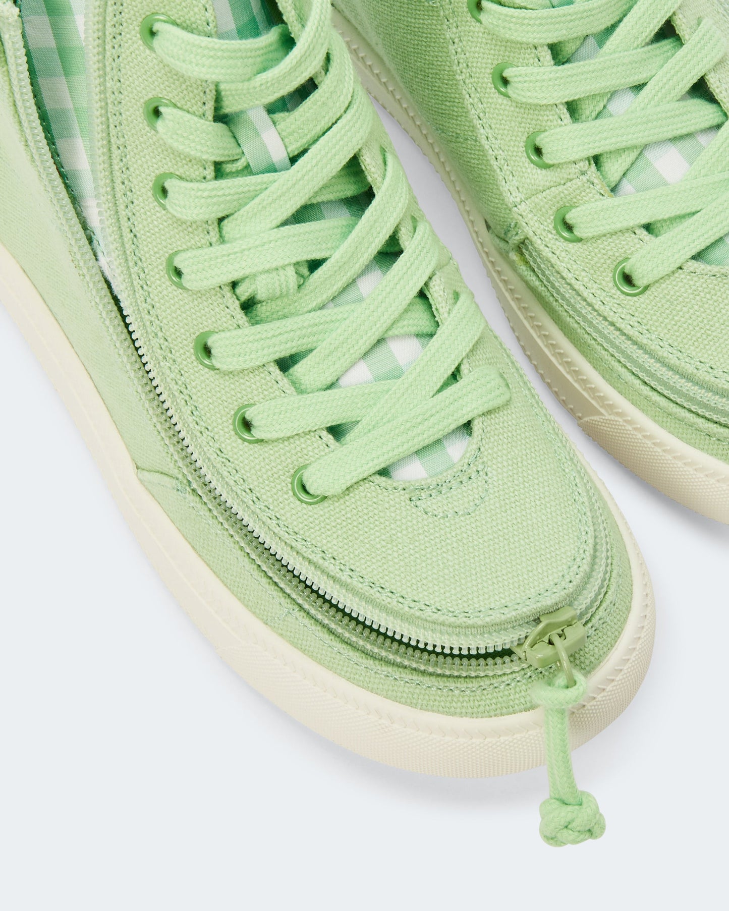 Classic High Top (Kids) - Green Gingham