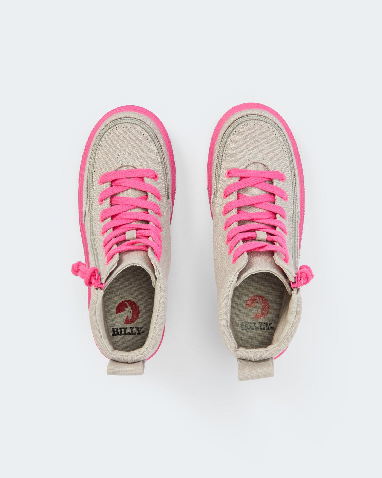 Classic High Top (Kids) - Grey/Pink