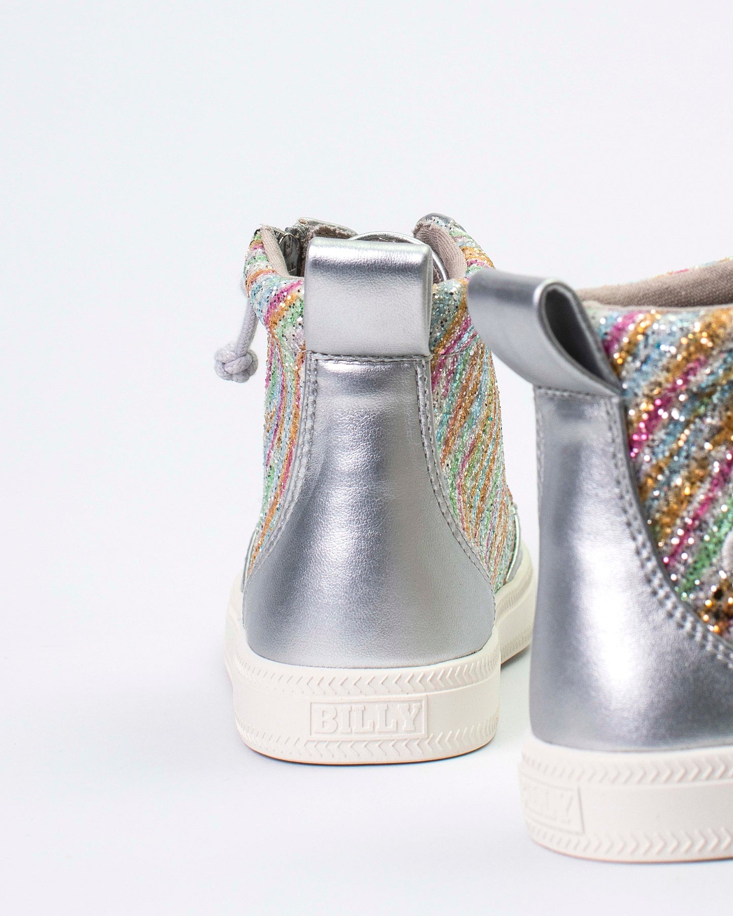 Classic High Top (Kids) - Silver Rainbow