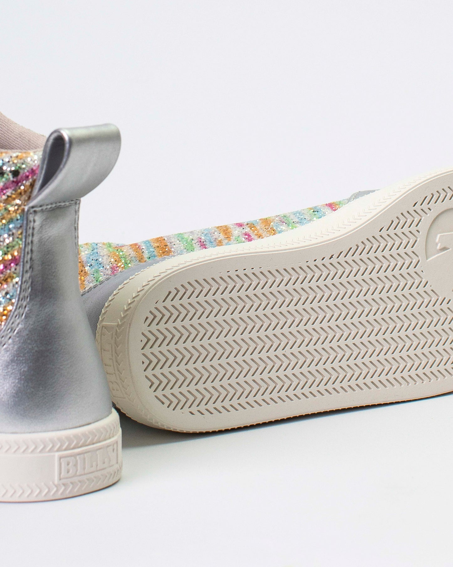 Classic High Top (Kids) - Silver Rainbow