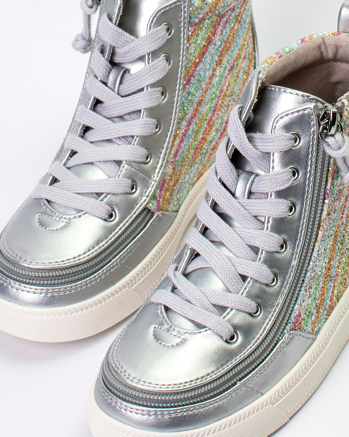 Classic High Top (Kids) - Silver Rainbow