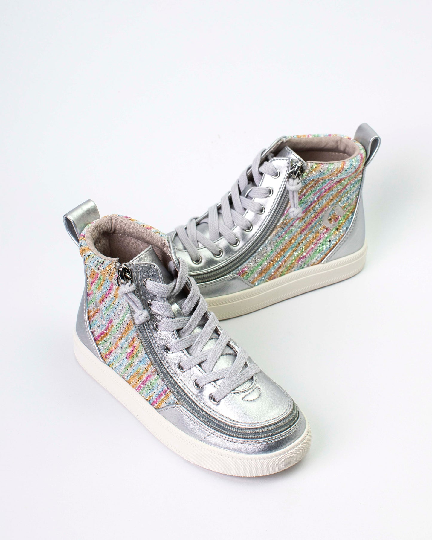 Classic High Top (Kids) - Silver Rainbow