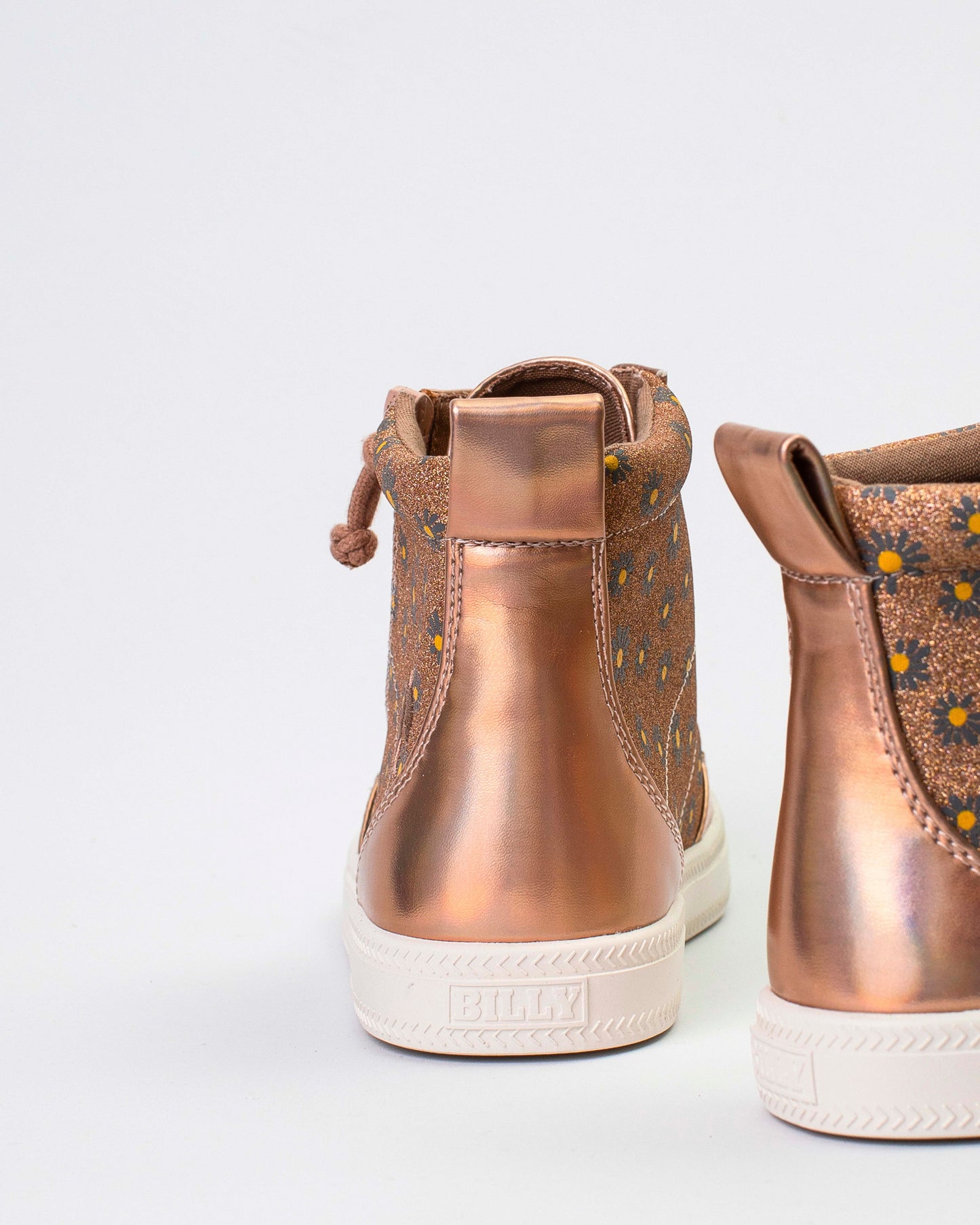 Classic High Top (Kids) - Rose Gold Daisy