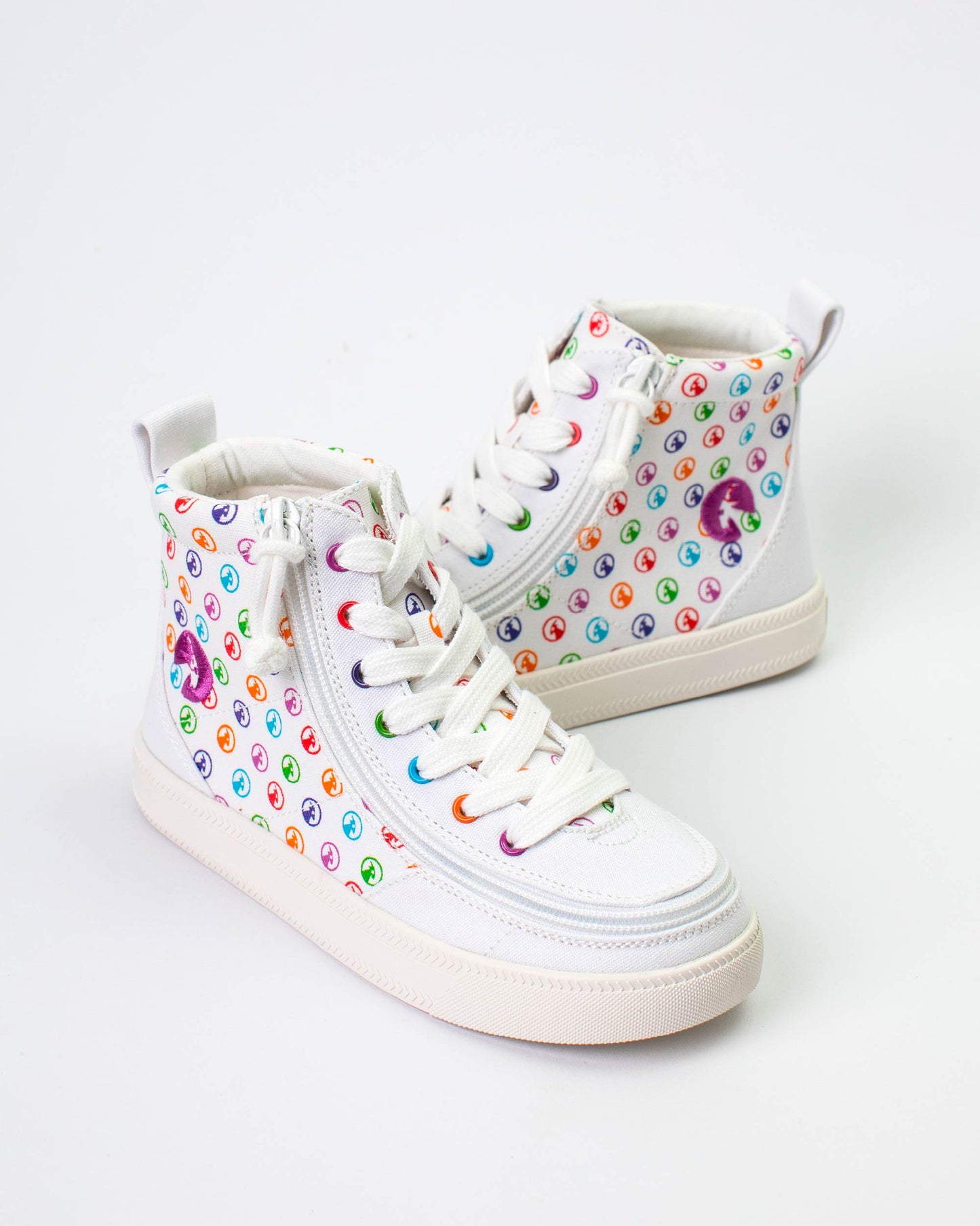 Classic High Top (Kids) - Rainbow Polka