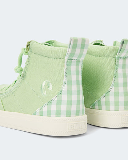 Classic High Top (Toddler) - Green Gingham