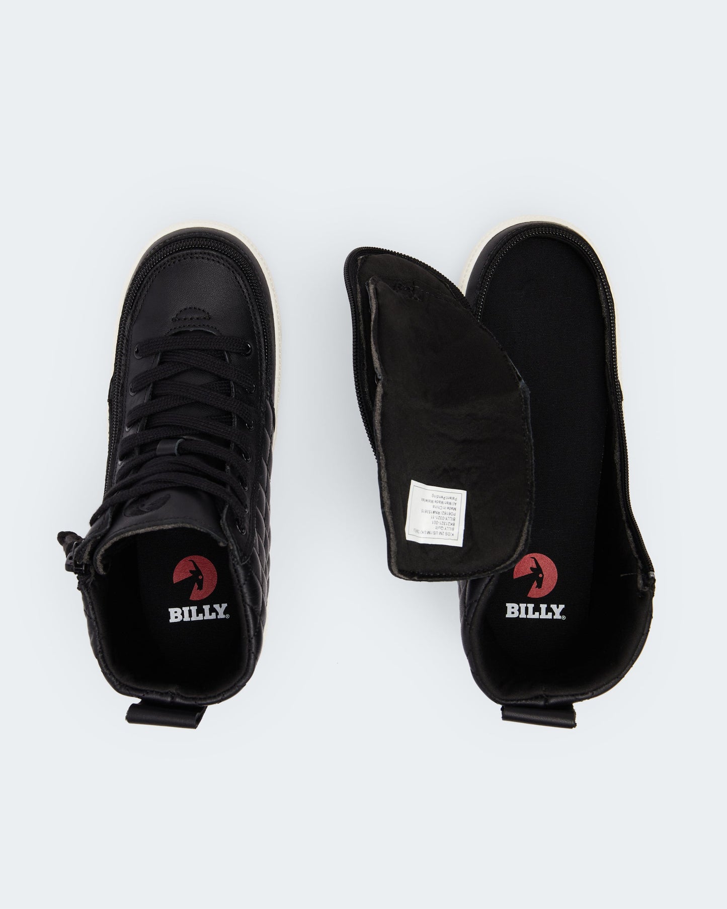 Classic High Top (Toddler) - Black Quilt Leather