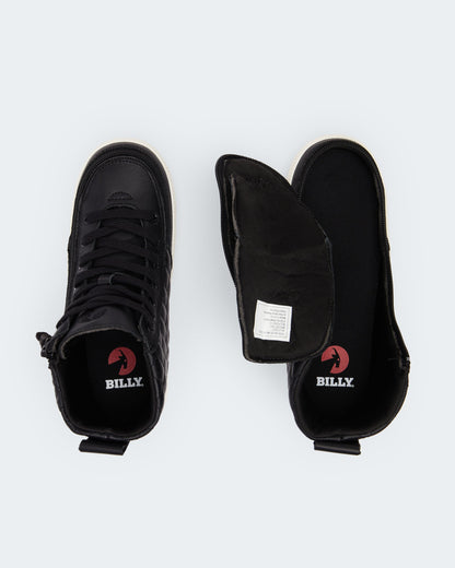 Classic High Top (Toddler) - Black Quilt Leather
