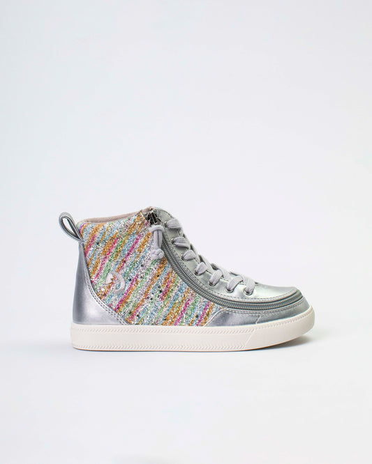 Classic High Top (Kids) - Silver Rainbow