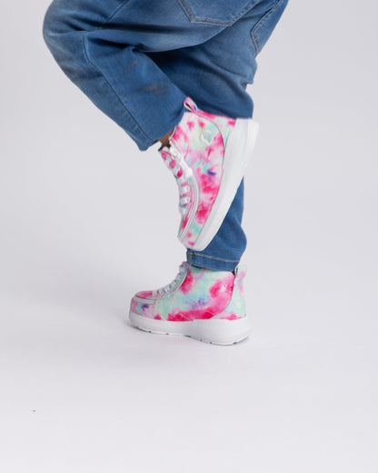 Goat High Top (Kids) - Pink Watercolor