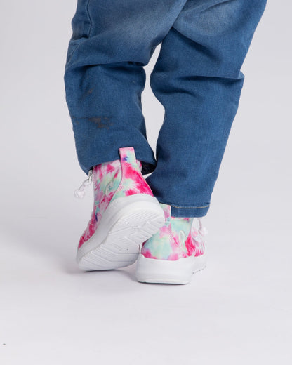 Goat High Top (Kids) - Pink Watercolor
