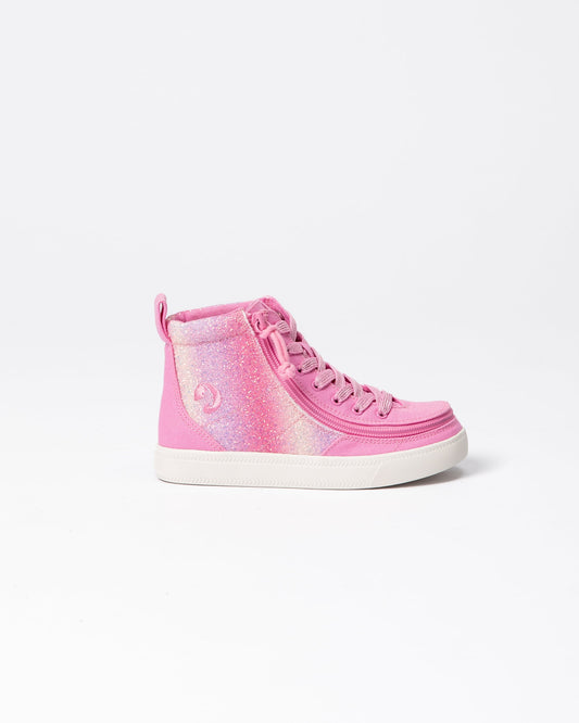 Classic High Top (Kids) - Pink Glitz