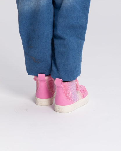 Classic High Top (Kids) - Pink Glitz