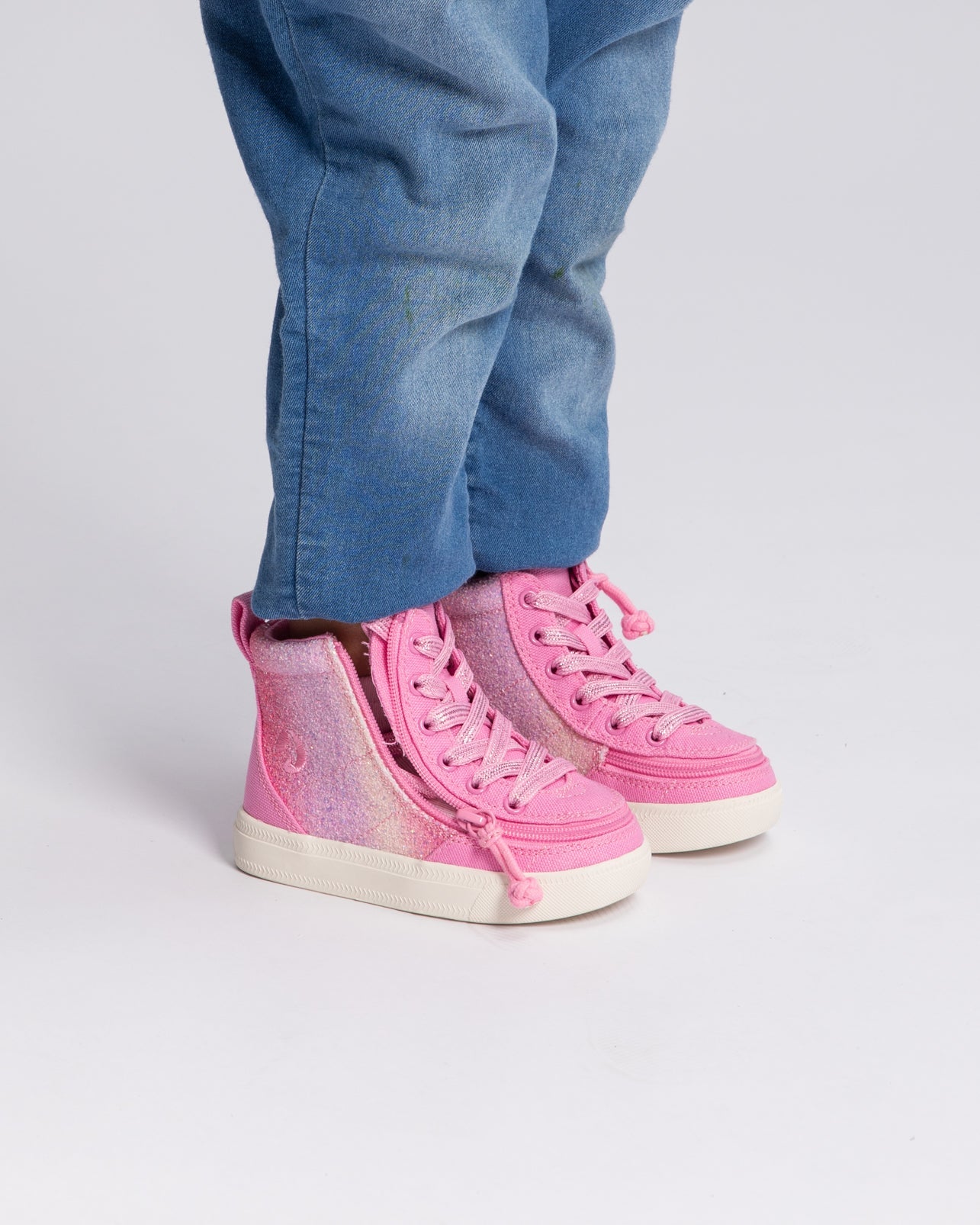 Classic High Top (Kids) - Pink Glitz