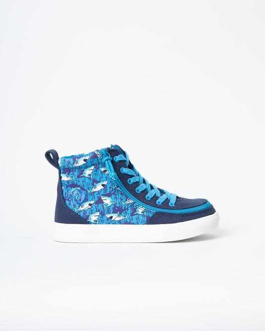 Classic High Top (Toddler) - Blue Sharks